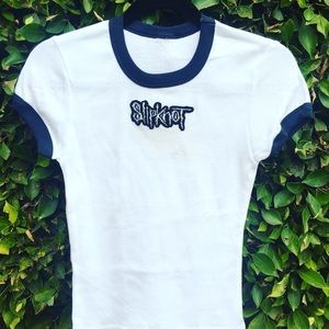 Vintage White Blue RingerTee